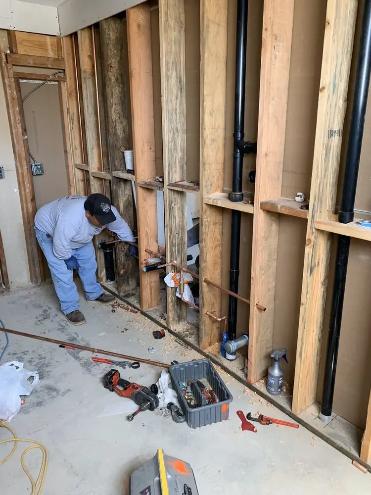 Commercial rough-in plumbing for Gas Line Repair in Lincoln Villas